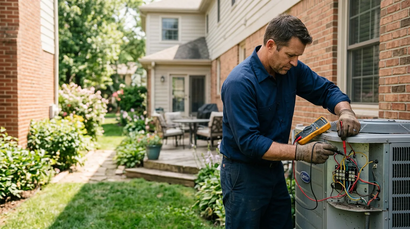 HVAC technician working near Westville, IL